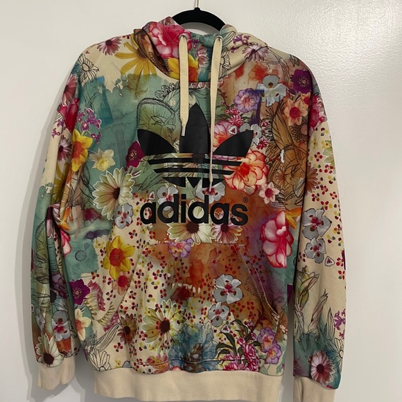 Adidas Originals 'Farm Confete' French Terry Hoodie Size L - Picture 4 of 9